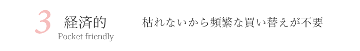 造花 アートフラワー 経済的 メリット 利点