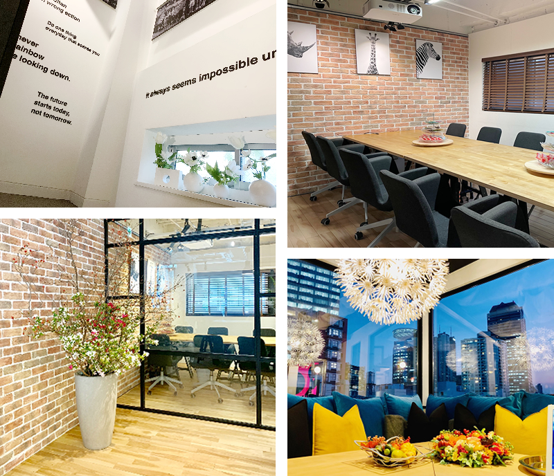 アートフラワー 造花 Akanbi ミーティングルーム&ショールーム